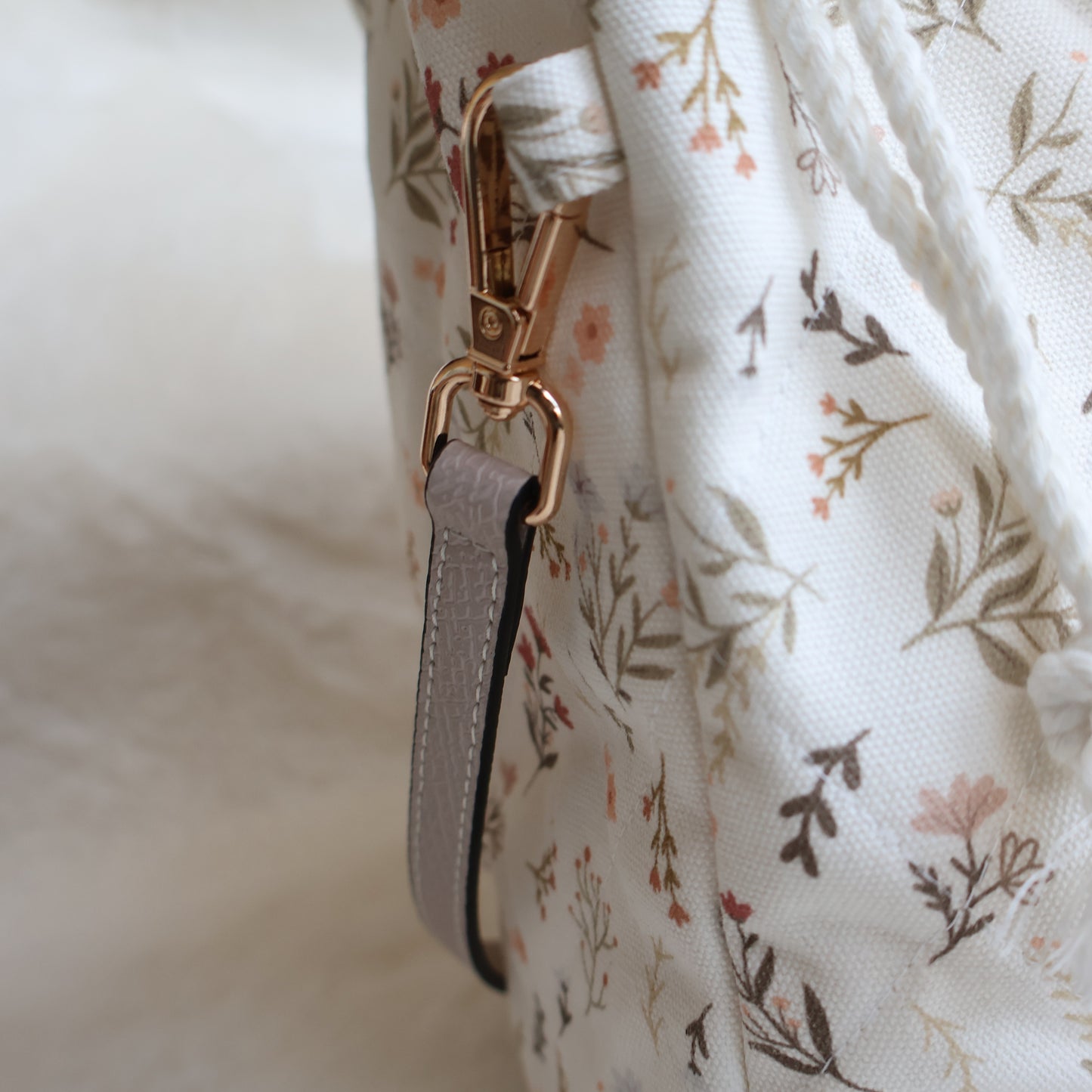 Leather Bag Strap (Light Beige)