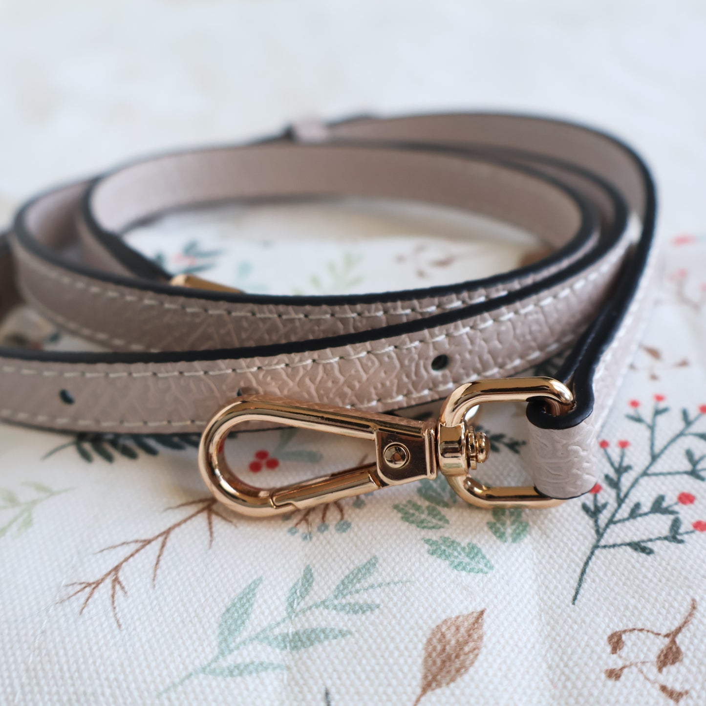 Leather Bag Strap (Light Beige)