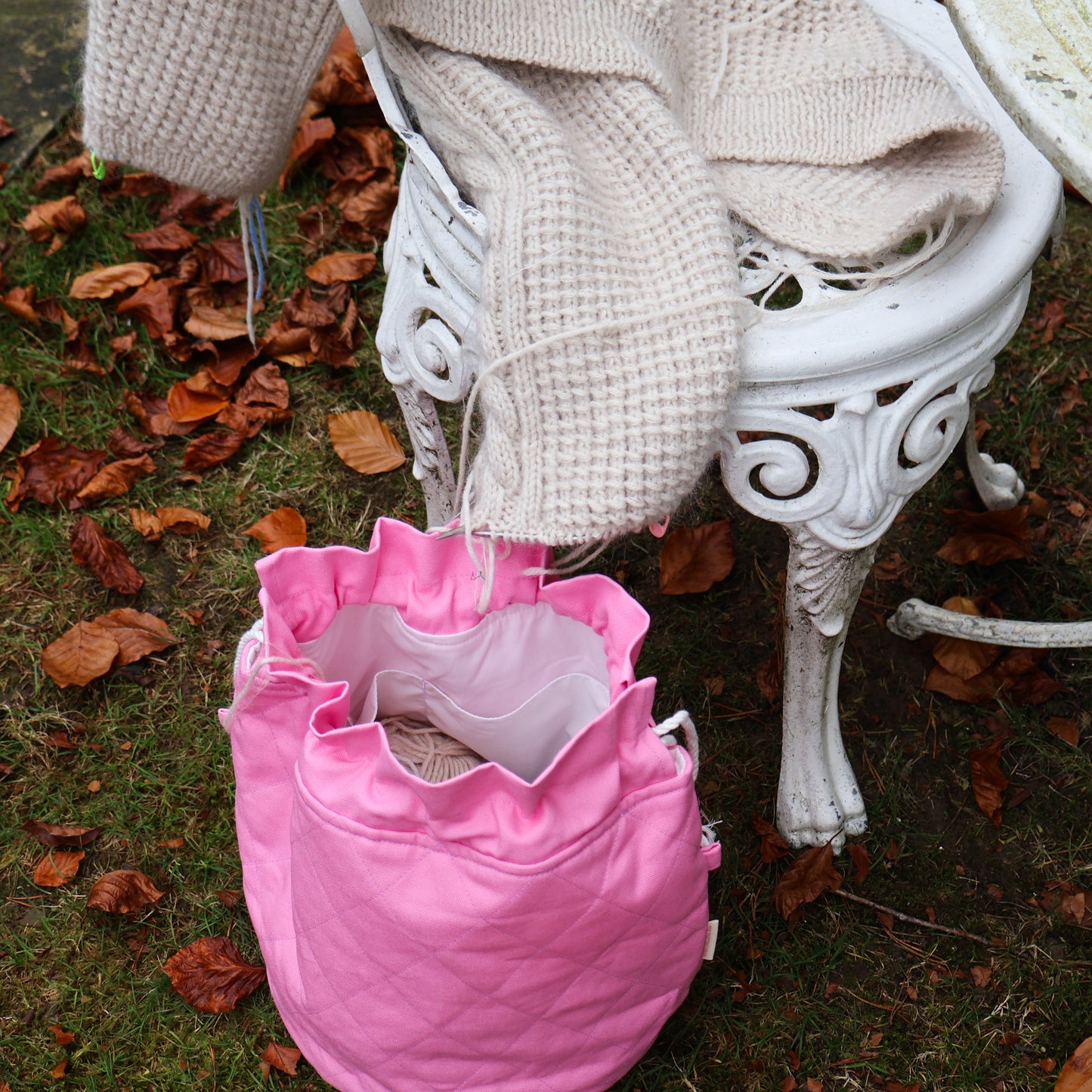 Flamingo Pink Large Project Bag