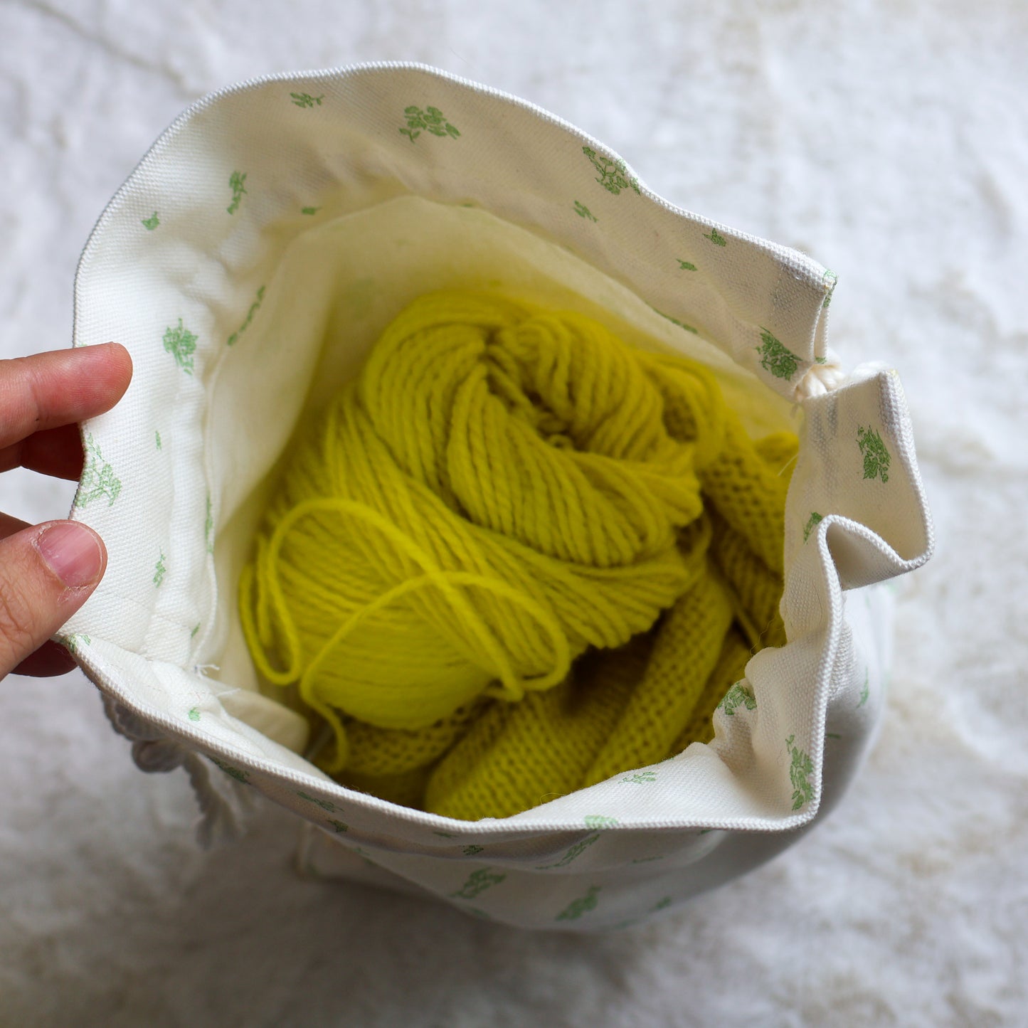 Lush Meadow Yarn Bag