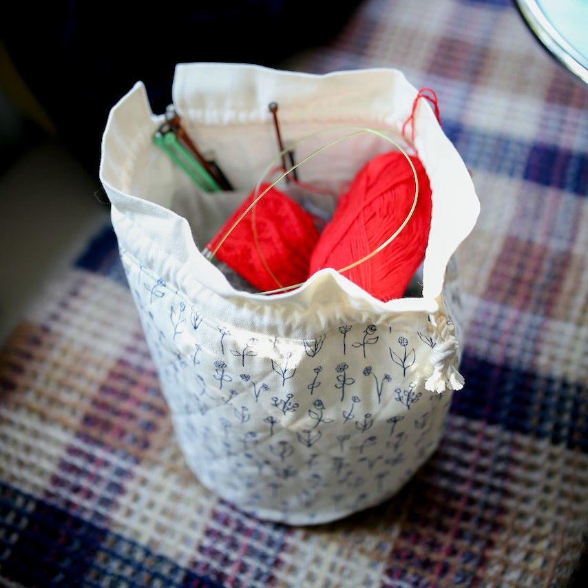 Flower Doodles Large Project Bag