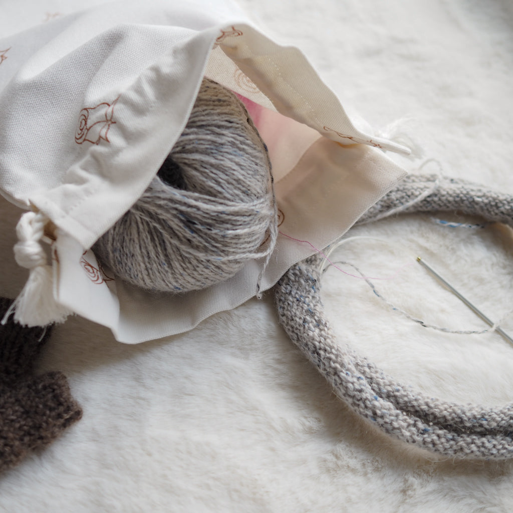 Darling Roses Yarn Bag