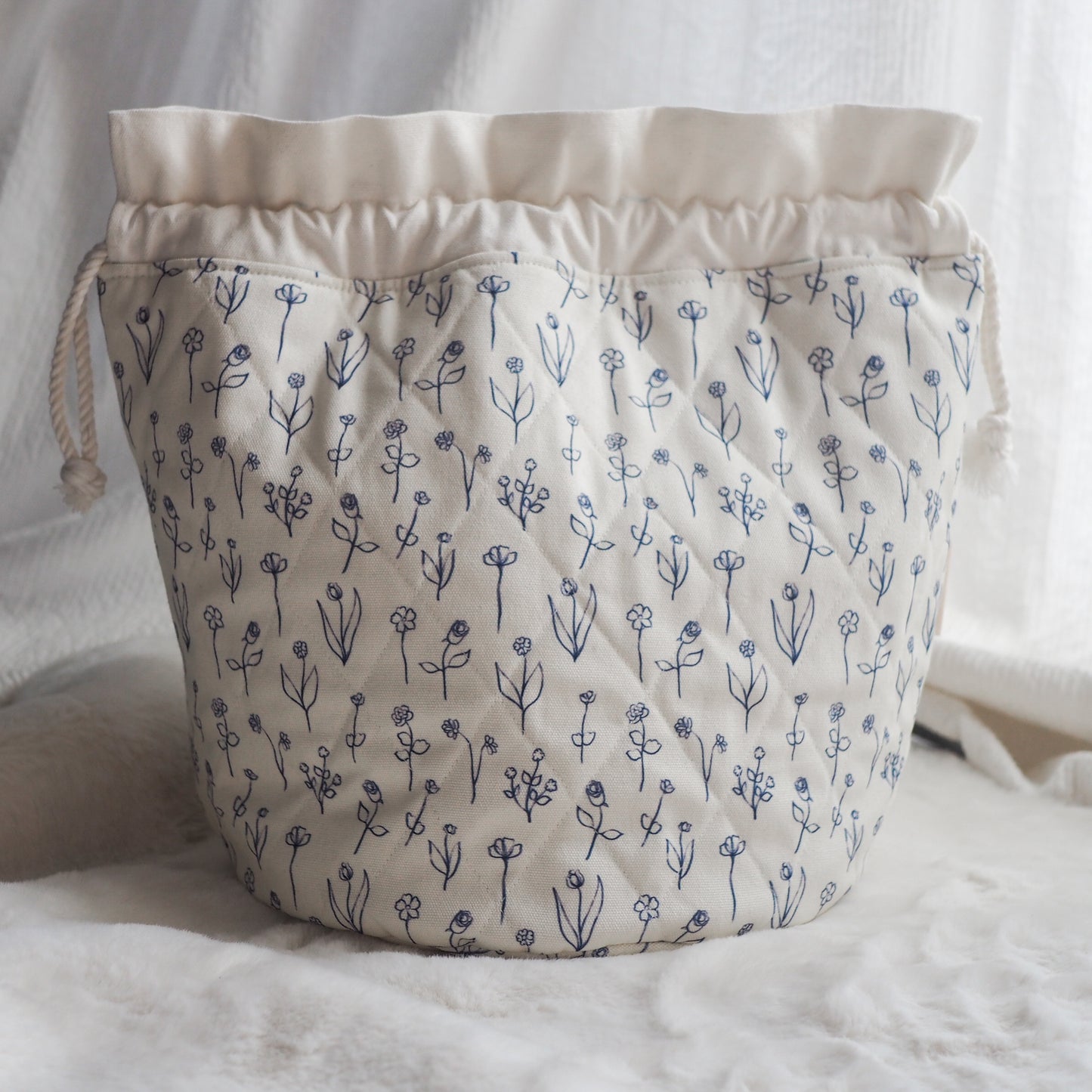 Flower Doodles Large Project Bag