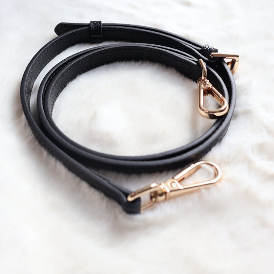 Leather Bag Strap (Black)