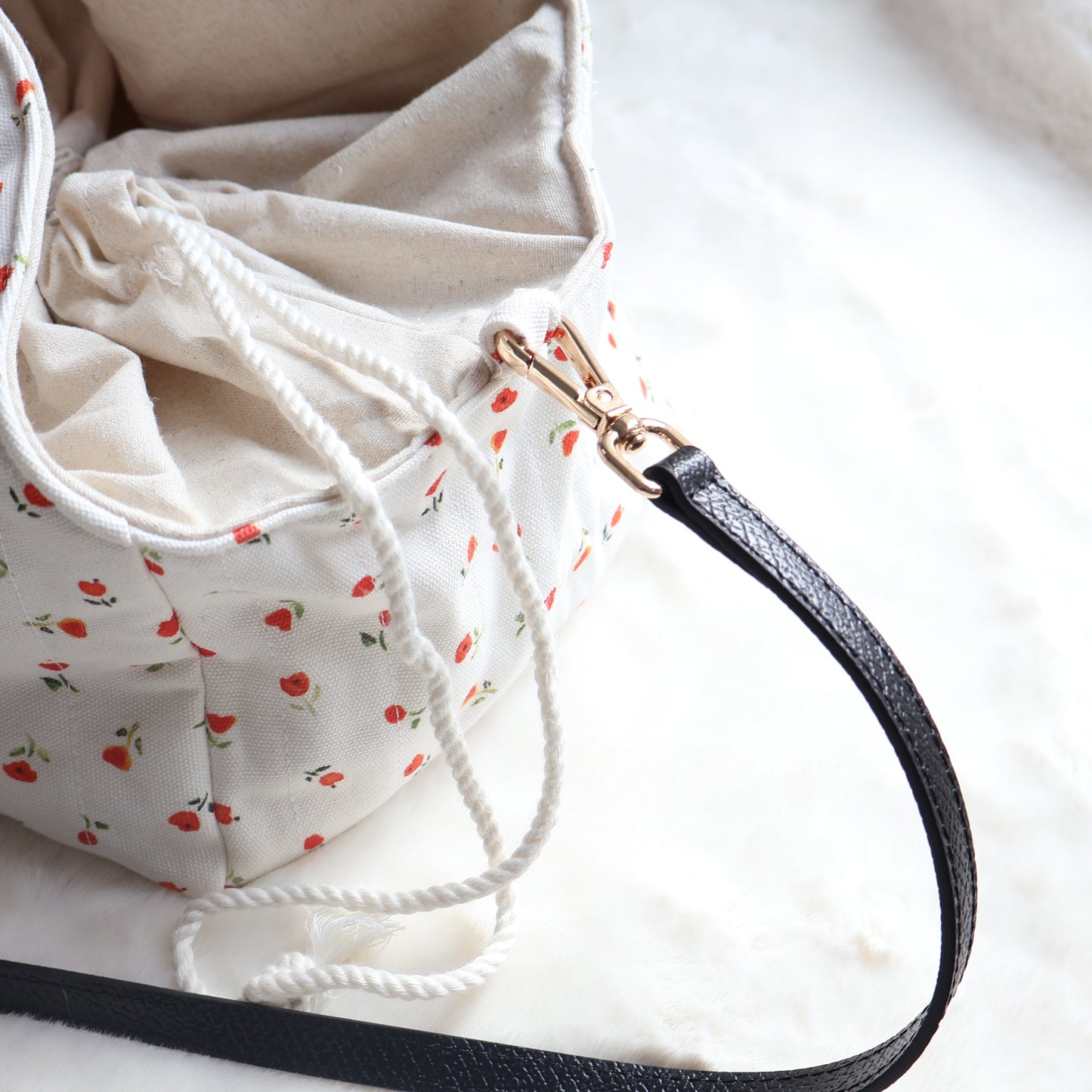 Leather Bag Strap (Black)
