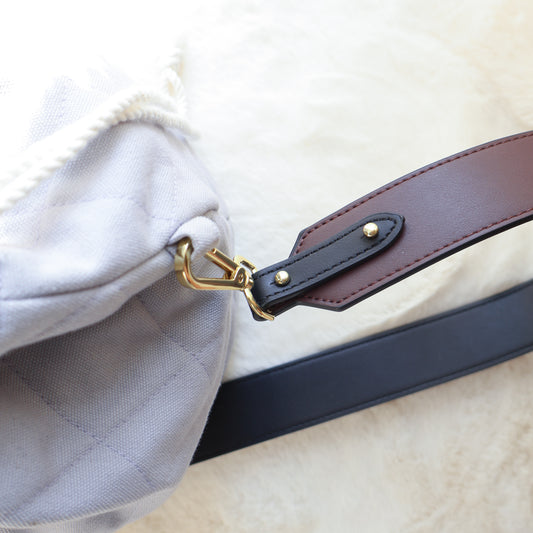 Chunky Leather Strap (Chocolate & Black)