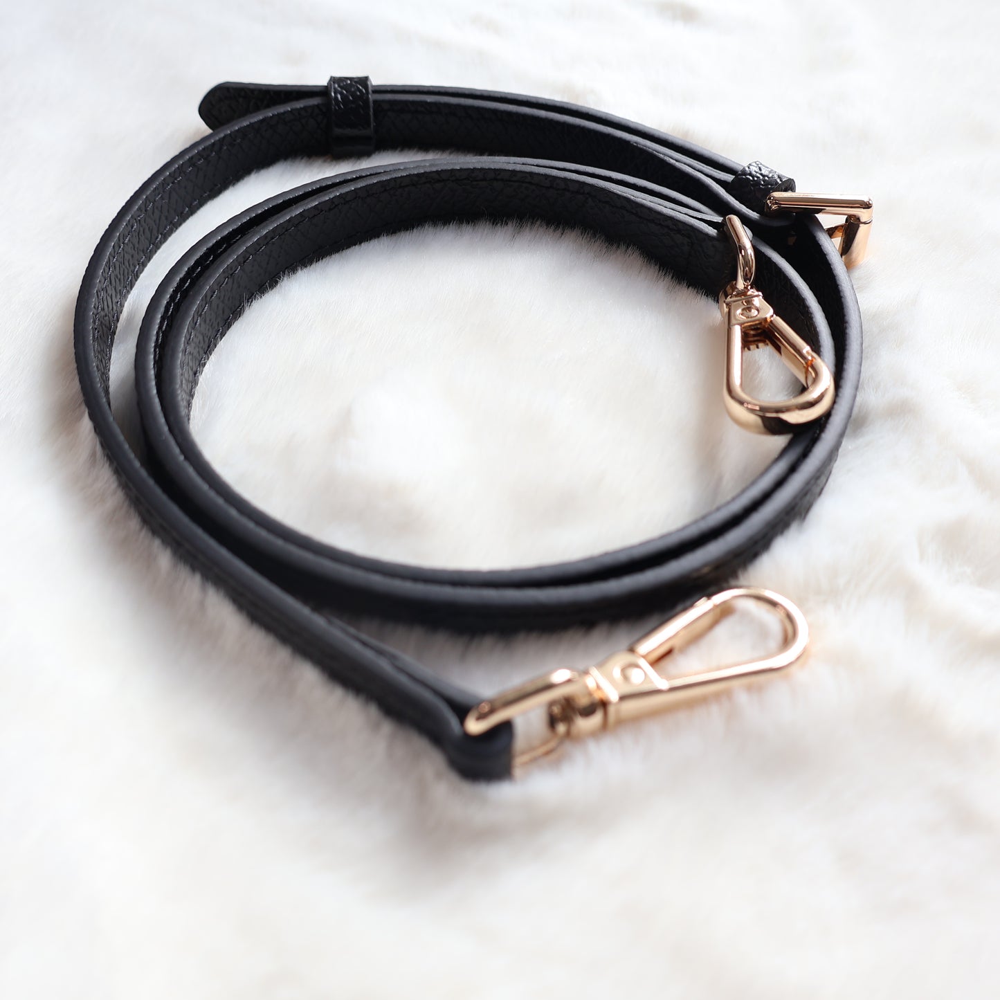 Leather Bag Strap (Black)
